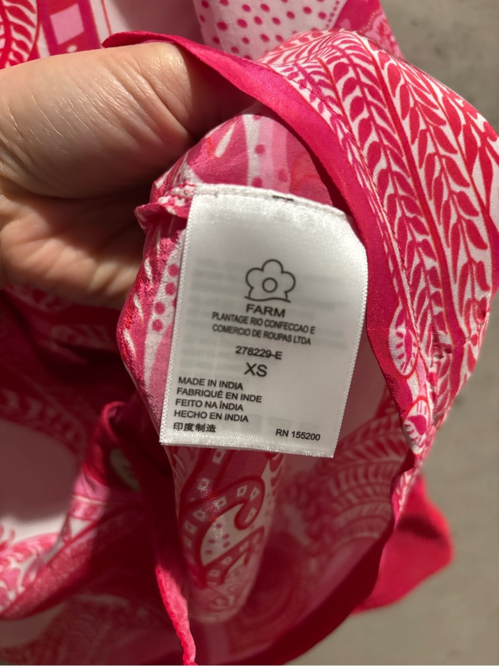 Farm Rio x Anthropologie Red & White Paisley Printed Button Blouse - Picture 6 of 8